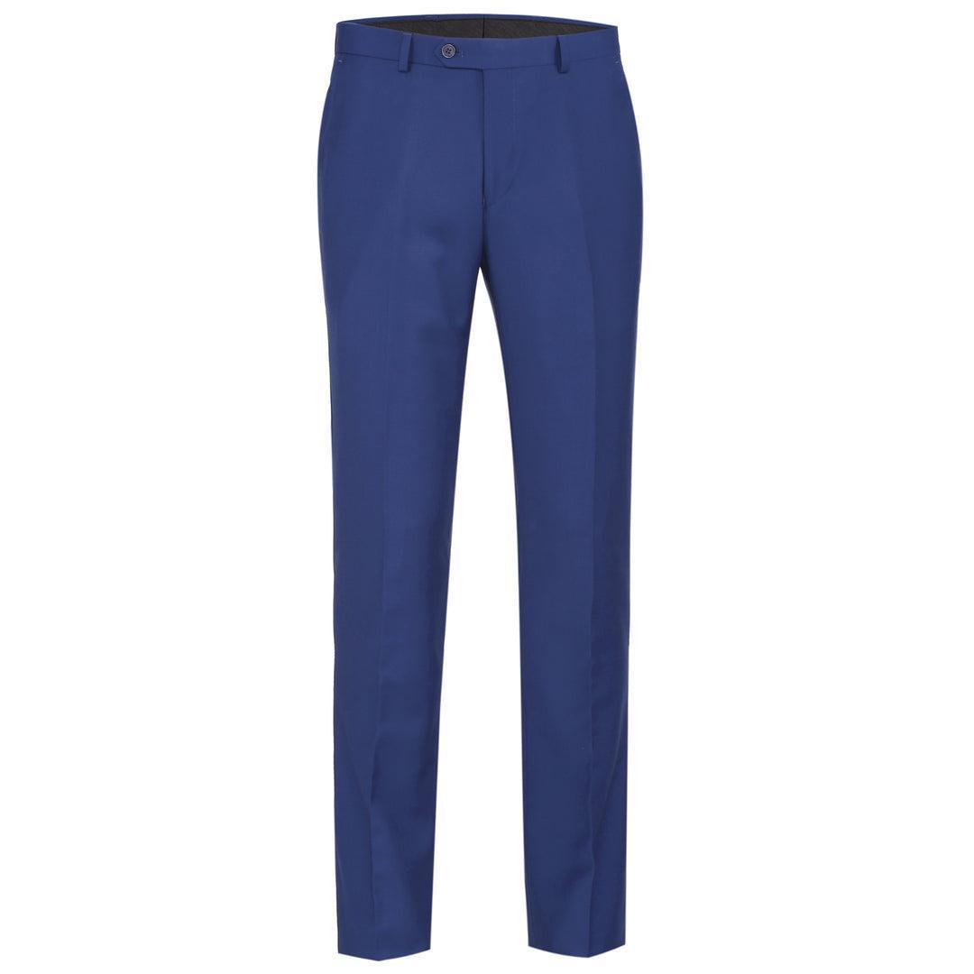 Stylish Blue Flat Front Pants for Men - Comfortable Office & Casual Wear | Perfect for Business, Travel & Everyday Use