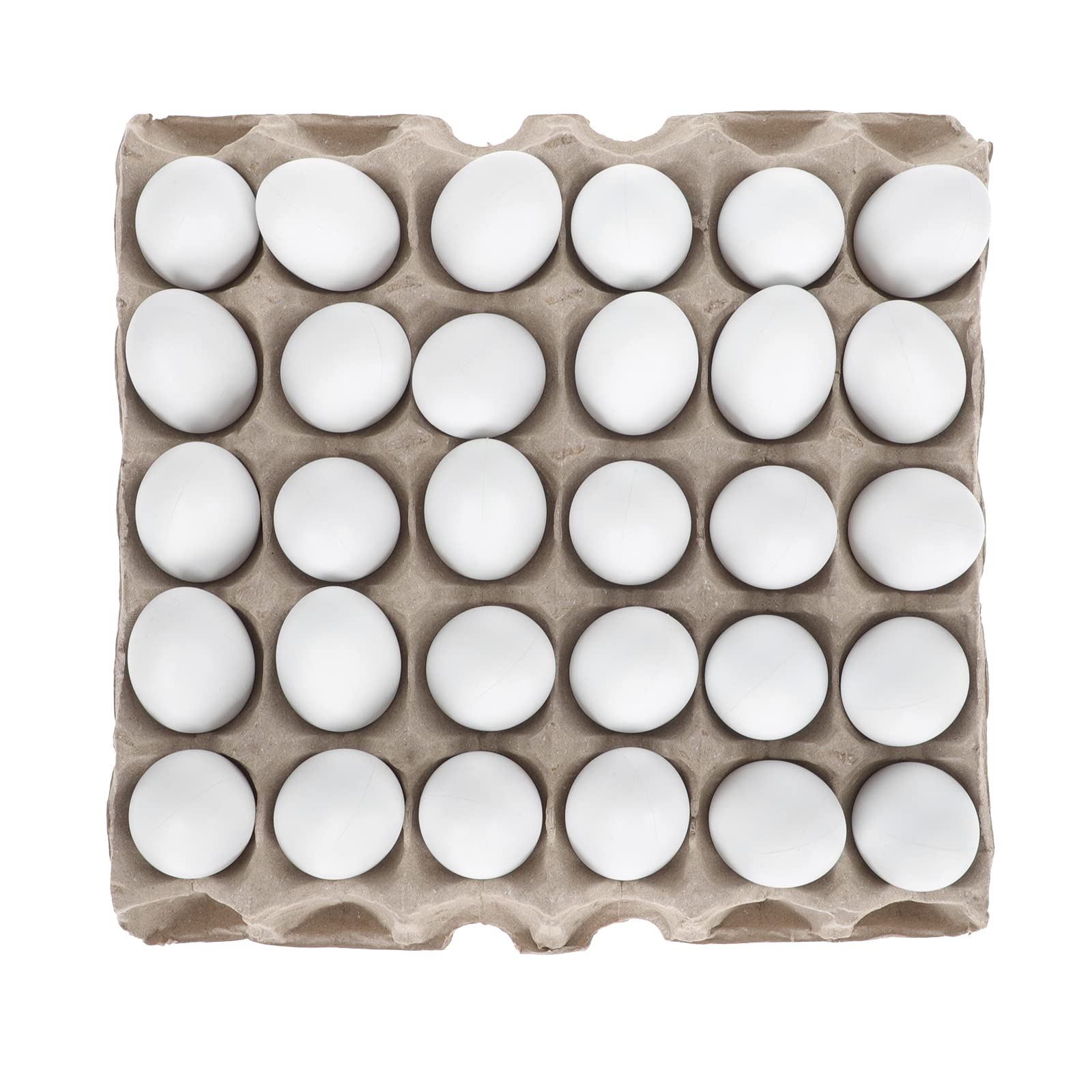 LUOZZY 30Pcs Unfinished Wooden Easter Egg Decorations - 6CM White DIY Craft Eggs for Easter Party Decor, Home Decor, Spring Centerpiece & Holiday Scrapbooking Supplies