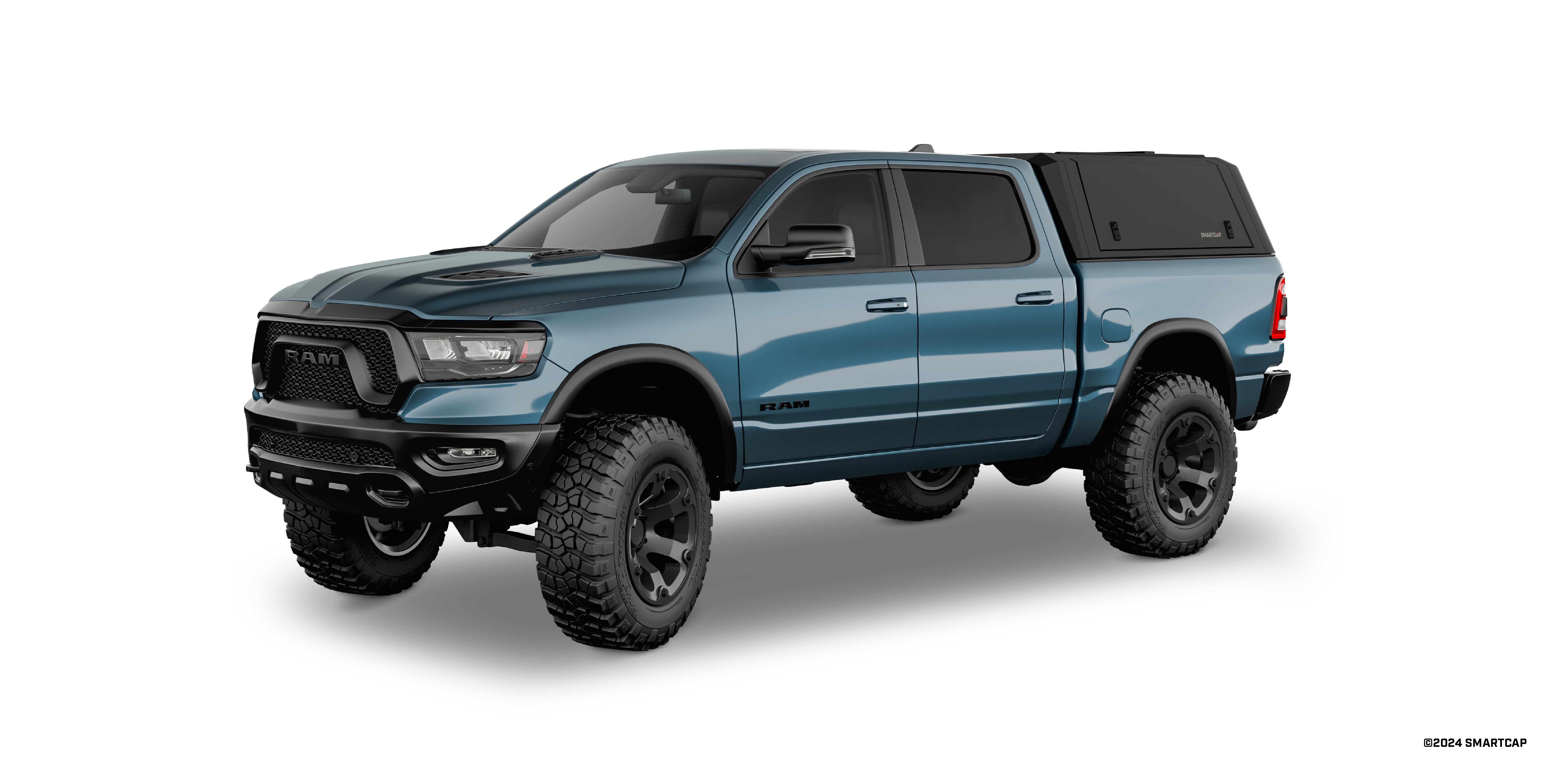 SmartCap EVOd Defender Truck Bed Cap for 2019-2023 RAM 1500 5.7' Short Bed | Durable Aluminum Tonneau Cover | Perfect for Camping, Off-Roading & Work Trucks