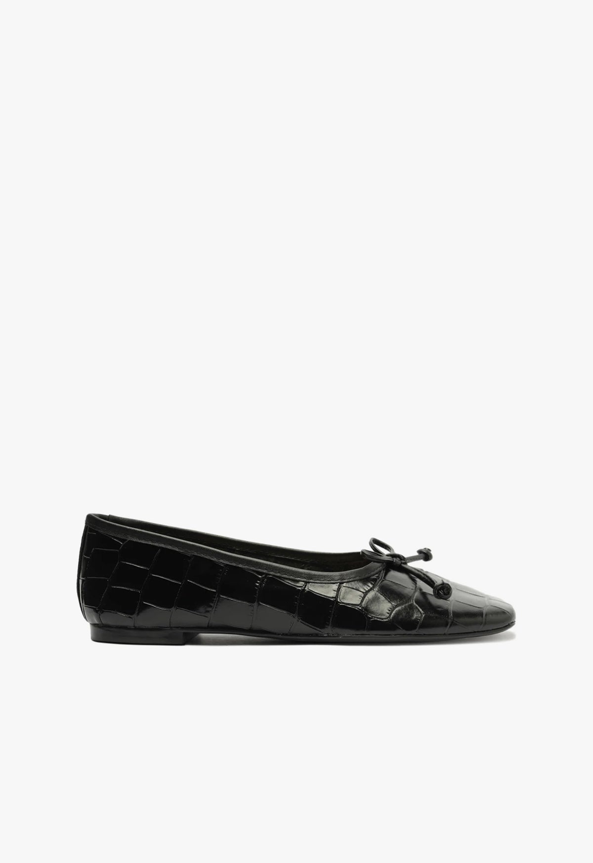 Arissa Women's Black Leather Ballet Flats - Comfortable Slip-On Shoes for Work, Travel & Casual Wear