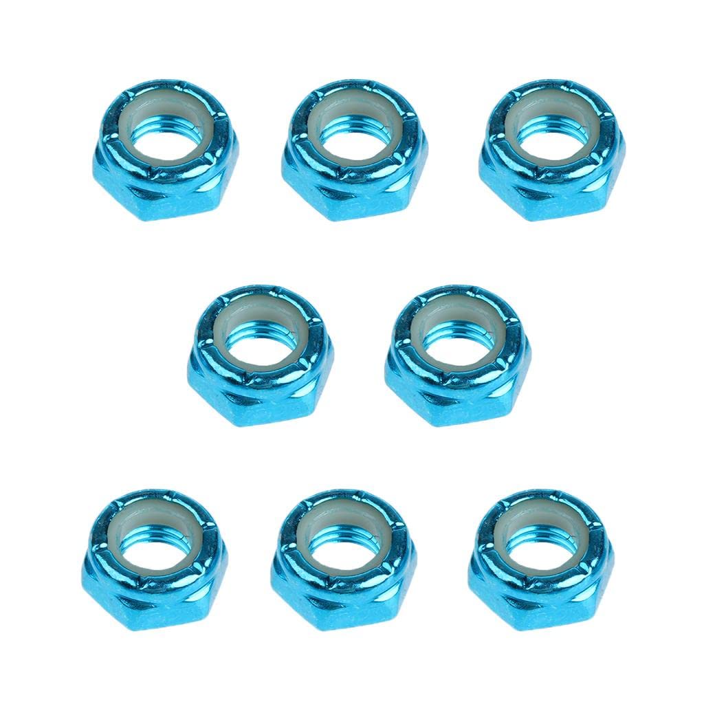 LEIPUPA 8pcs Skateboard Truck Axle Nuts & Mounting Screws Hardware Set - Durable Replacement Parts for Skateboard Maintenance & Repair | Perfect for DIY Skateboard Upgrades & Longboard Accessories