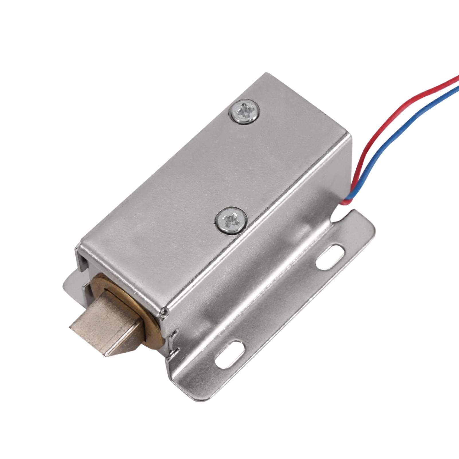 12V DC Electric Solenoid Lock with Auto-Locking - Secure Cabinet Drawer & Storage Solutions for Home & Office Safety