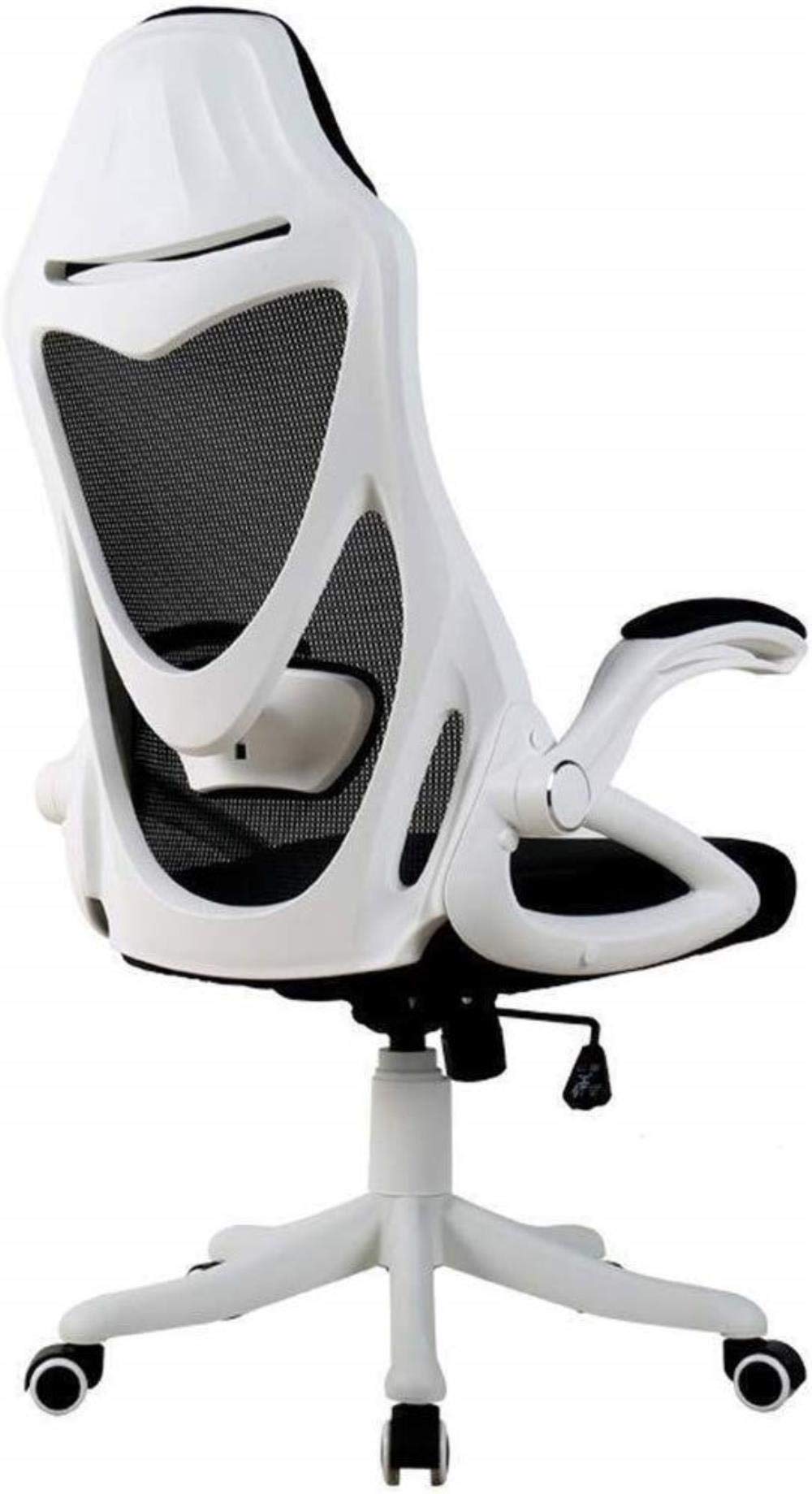KAUTO Ergonomic Swivel Office Chair - Adjustable Gaming & Computer Chair with Lumbar Support, Faux Leather, Height Adjustable (White, 126-134cm) - Perfect for Home Office, Gaming Setup & Workstation Desk