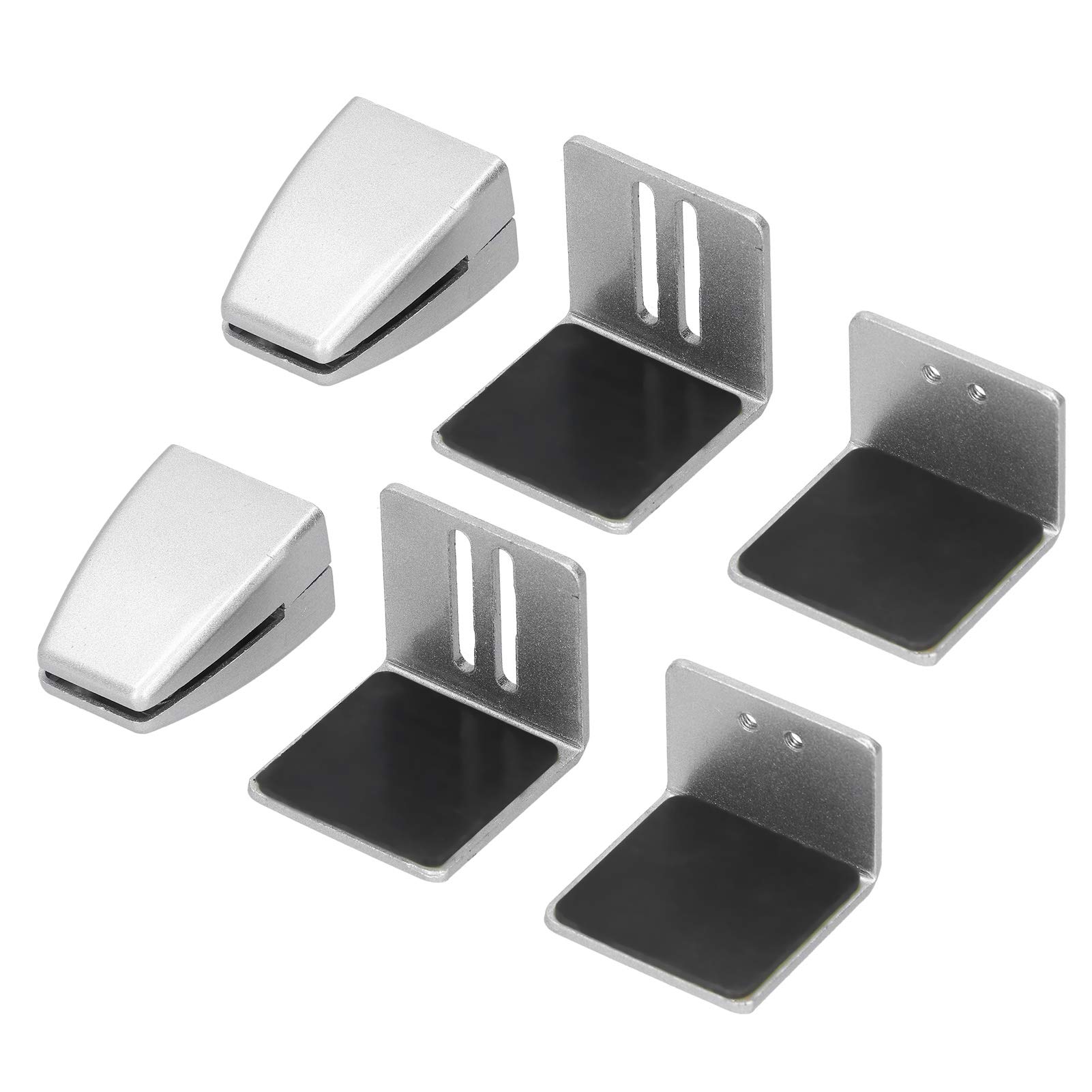 Durable Aluminum Alloy Glass Clamp - Corrosion Resistant Screen Clip for Office & Living Room | Secure Window Panels, Glass Shelves & Room Dividers