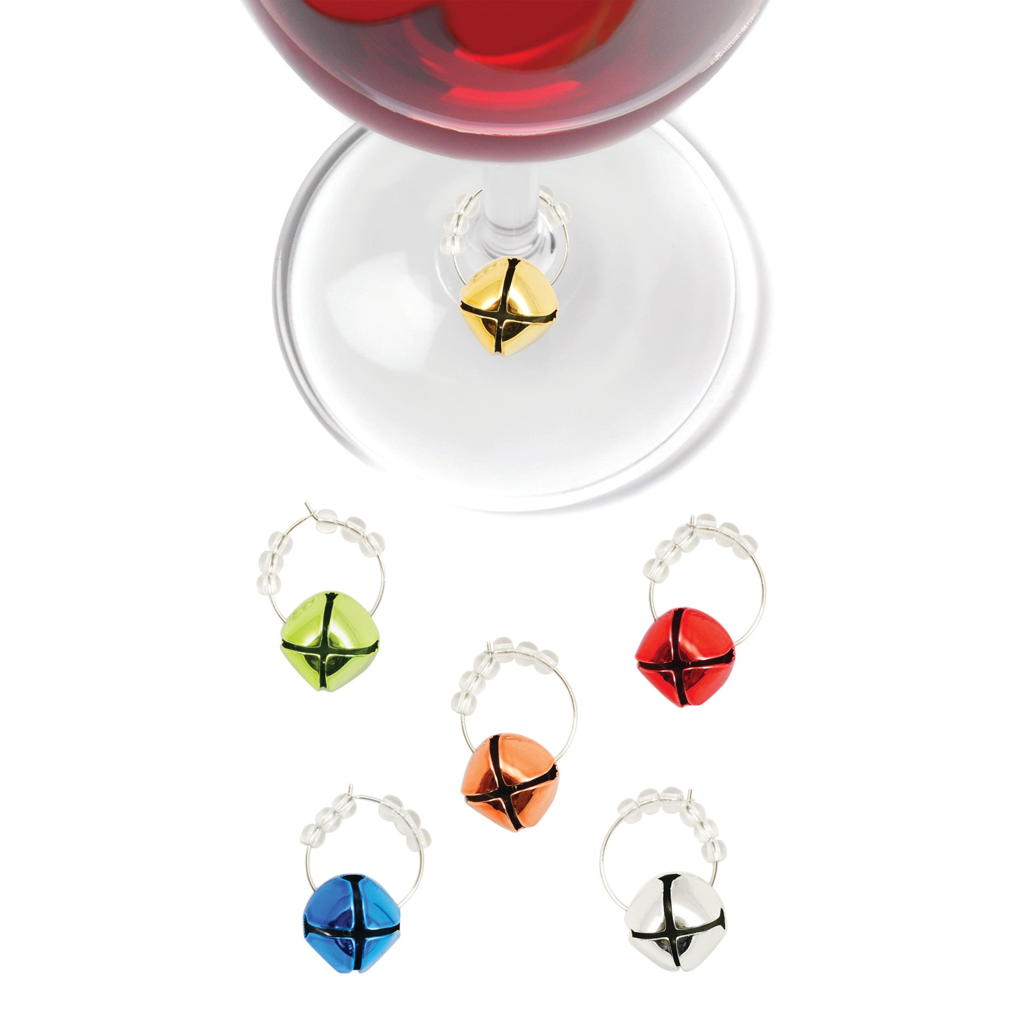 Festive Holiday Wine Charms - Set of 12 Christmas Drink Markers for Wine Glasses - Perfect for Parties, Gift Giving & Seasonal Celebrations