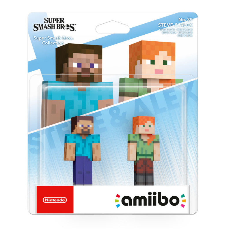 Steve & Alex Minecraft amiibo Figures - Official Nintendo Collectible for Gaming & Display (Europe) - Perfect for Fans, Collectors & Gift Giving