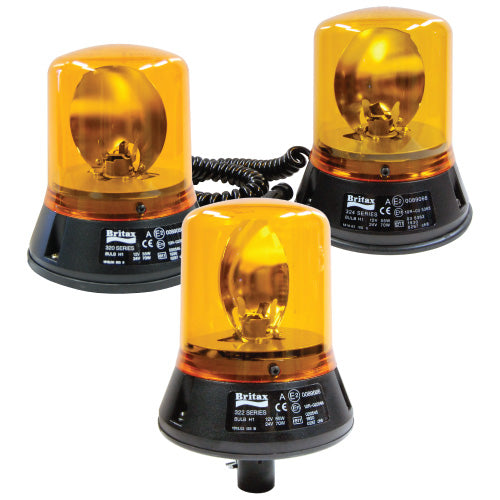 BRITAX 320 Series Quartz Halogen Beacon Light - High Visibility Safety Warning Light for Trucks, Emergency Vehicles & Construction Sites