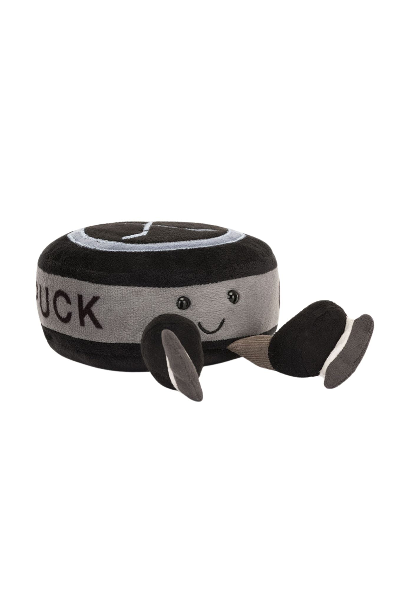 Jellycat Amuseables Sports Ice Hockey Puck Plush Toy - Soft & Cuddly Stuffed Animal for Hockey Fans, Kids, and Collectors | Perfect Gift for Birthdays, Parties, and Sports Decor