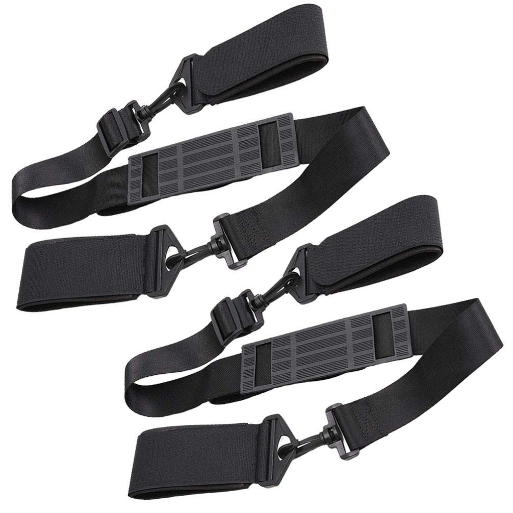 BESPORTBLE 2-Pack Adjustable Ski Shoulder Carrier Straps - Heavy Duty Snowboard & Boot Carrying Sling with Comfortable Padded Handle for Skiing, Snowboarding, and Winter Sports Travel