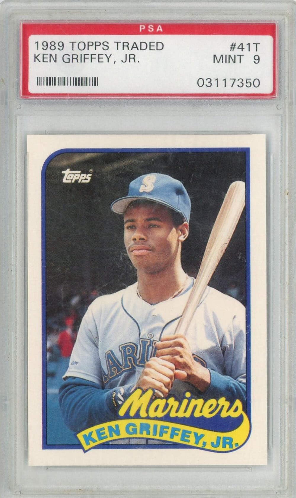 1989 Topps Traded Ken Griffey Jr. #41T Rookie Card PSA 9 Mint - Rare Baseball Collectible for Sports Memorabilia & Investment