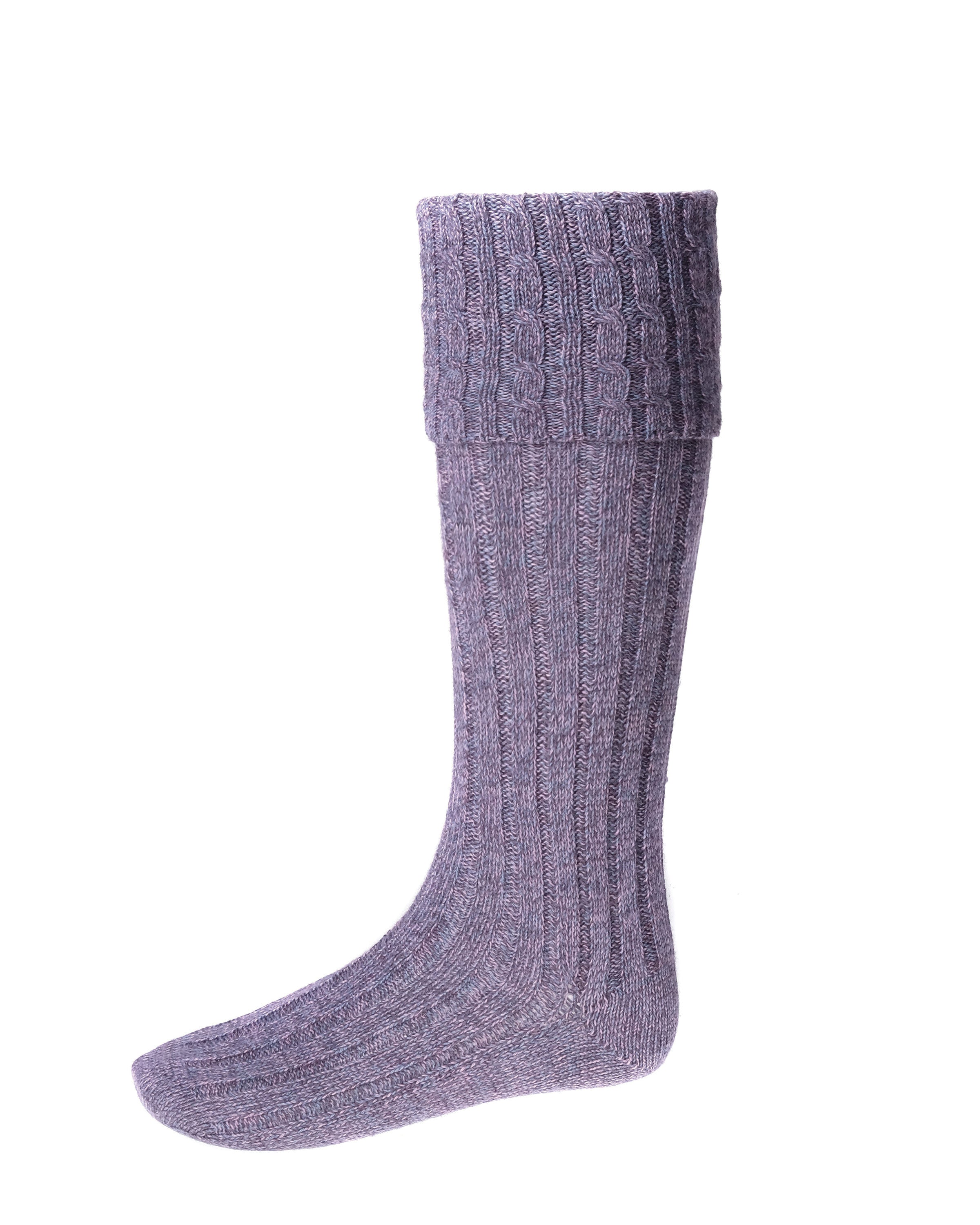House Of Cheviot Lewis Range Amethyst - Premium Wool Socks for Men & Women | Warm & Comfortable for Hiking, Outdoor Activities & Winter Wear