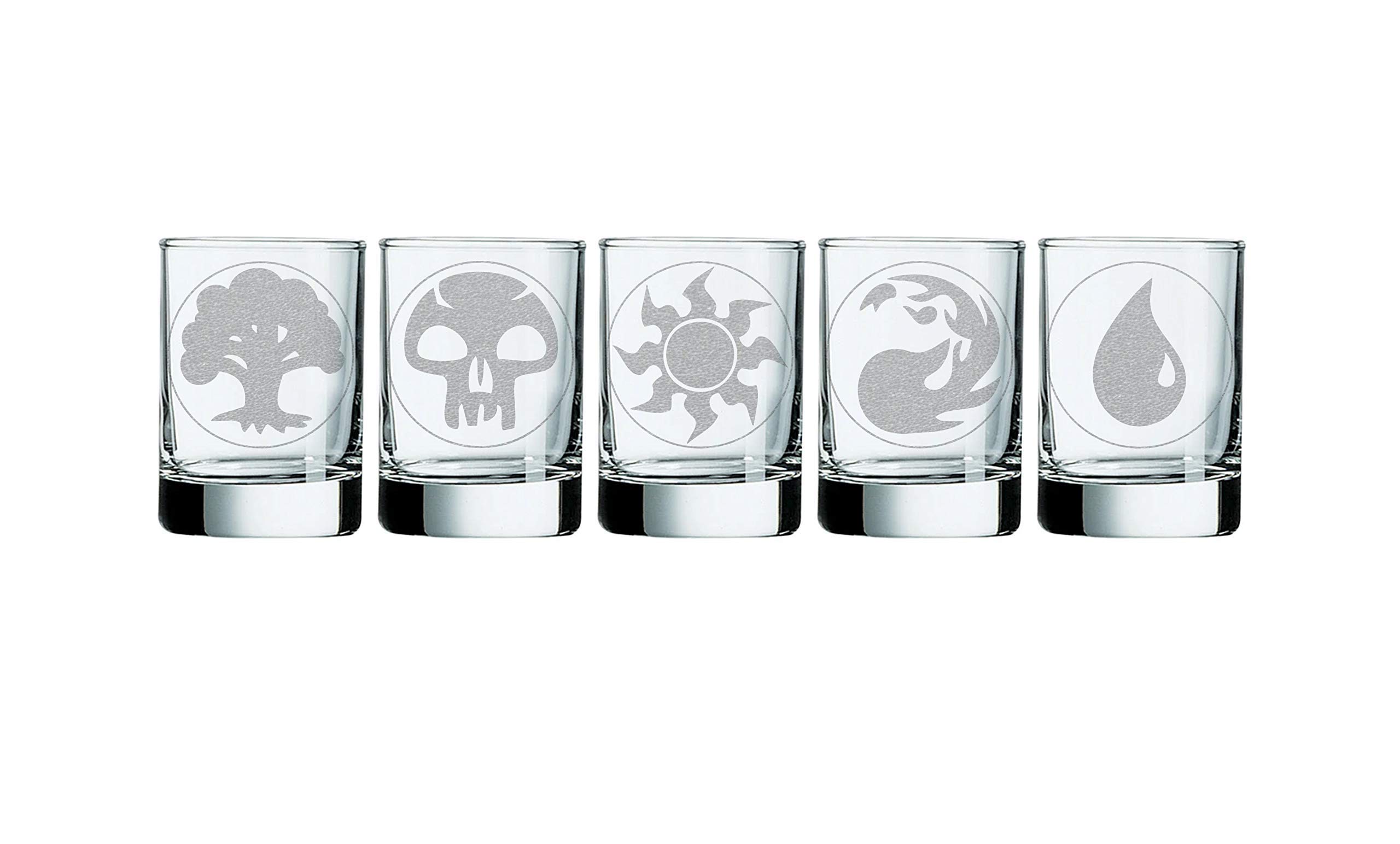 MTG Shot Glass and Votive Holder Set of 5 - Perfect for Magic: The Gathering Parties, Game Nights & Home Decor