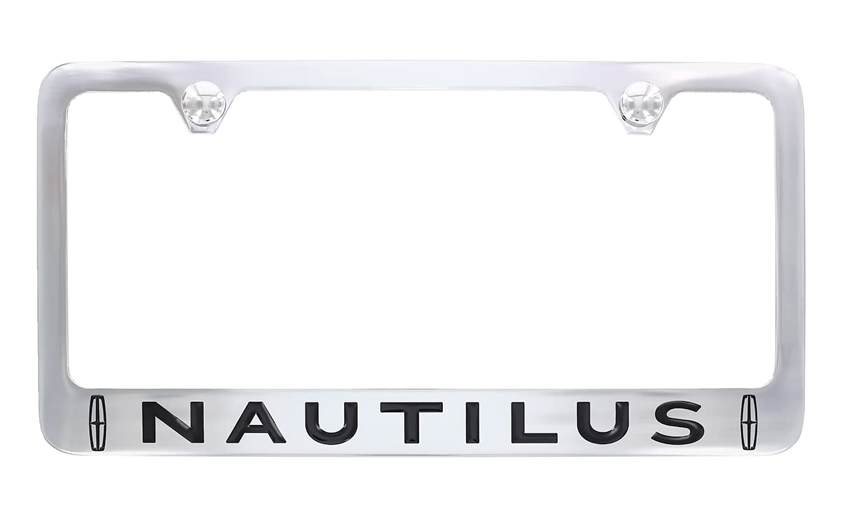 Lincoln Nautilus Chrome License Plate Frame - Heavy Duty Metal Car Tag Holder for Front & Rear Bumper - Perfect for SUVs, Trucks & Luxury Vehicles (Fits US Standard Plates)