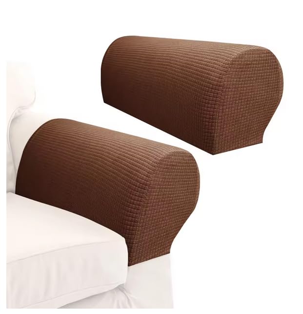 Stretch Arm Rest Covers Set of 4 - Soft Polyester Non-Slip Armchair Protectors for Chairs, Sofas & Couches | Perfect for Home, Office & Living Room Furniture Protection