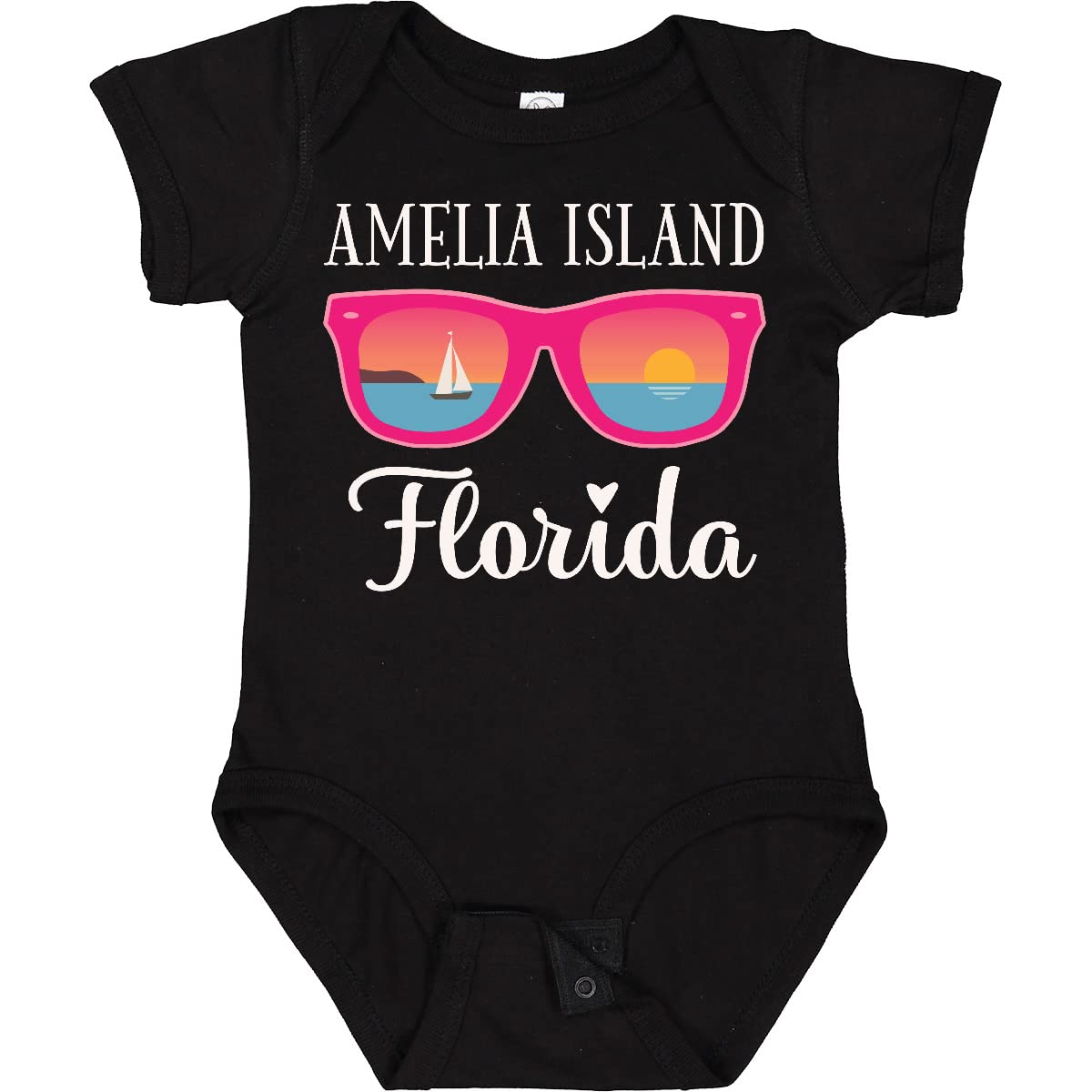 Inktastic Amelia Island Florida Vacation Baby Bodysuit - Cute Infant Onesie for Beach Trips & Family Vacations - Soft Cotton Baby Gift for Boys & Girls