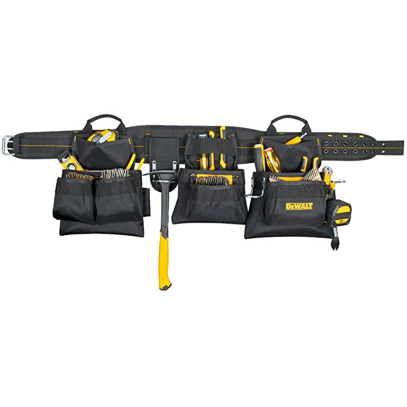 DeWalt DG5652 18-Pocket 5-Piece Professional Carpenter's Apron - Heavy Duty Tool Organizer for Woodworking, Construction & DIY Projects