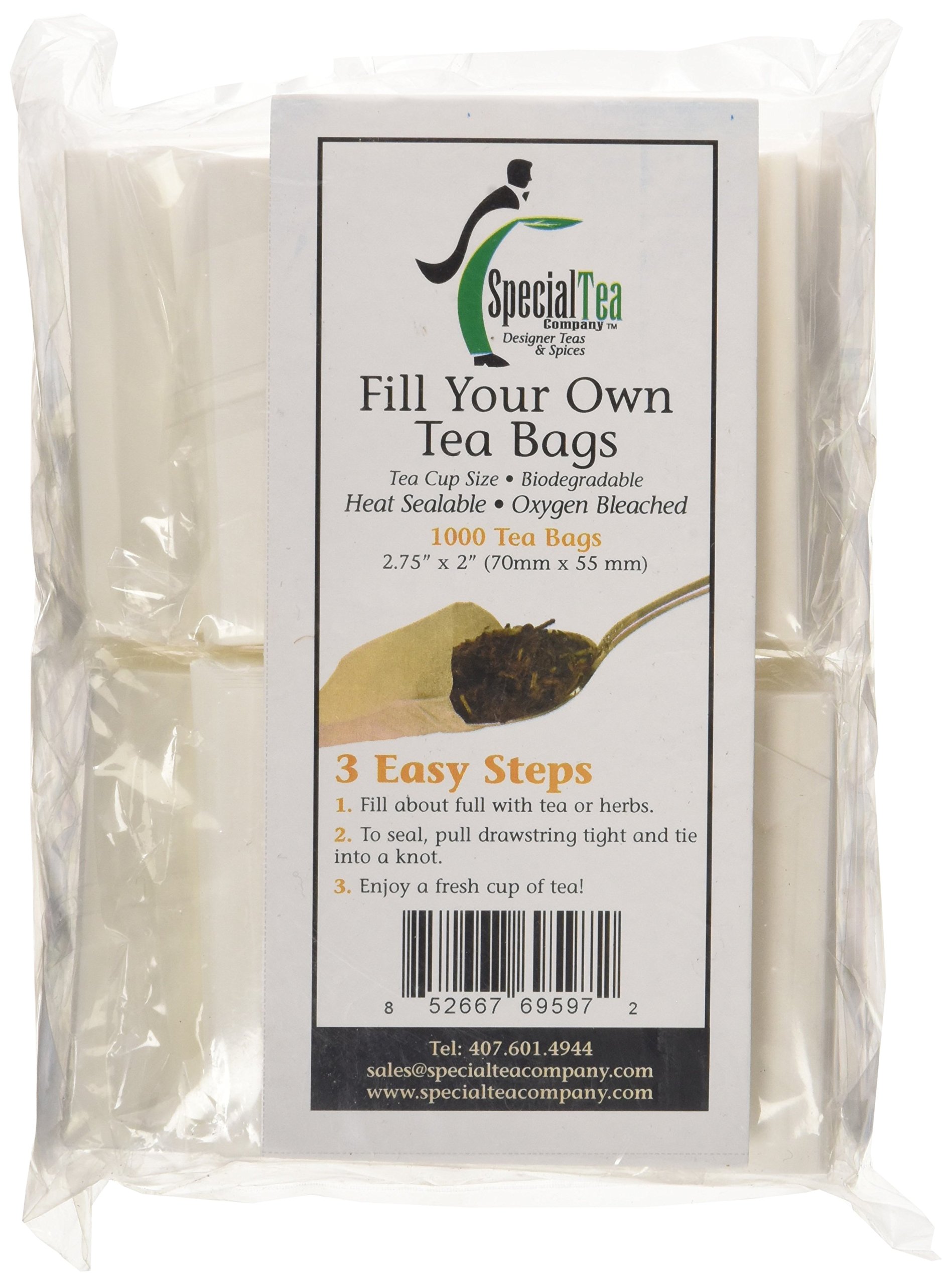Premium 1000 Count Empty Tea Bags for Loose Leaf Tea - DIY Herbal Tea, Blooming Tea & Tea Blending - Perfect for Home Brewing, Gifts & Tea Business