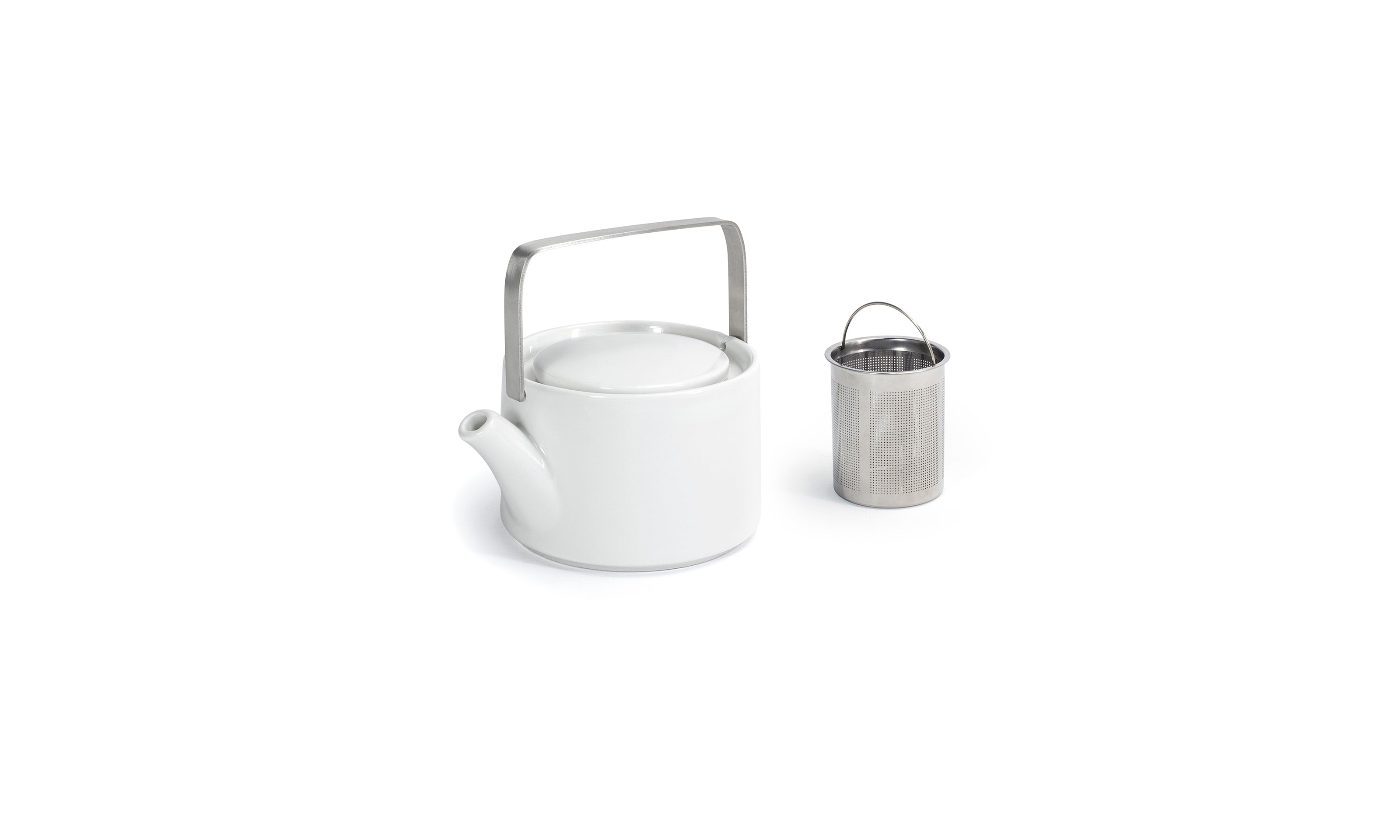 Premium FOH Porcelain Round Soho White 16 oz. Teapot - Set of 6, Elegant Tea Serving for Afternoon Tea, Bridal Shower & Home Decor
