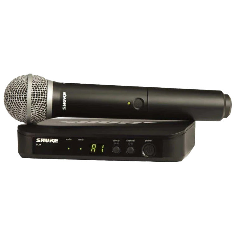 Shure BLX24 PG58 Wireless Handheld Microphone System - Professional Vocal Mic for Live Performances, Karaoke, Church & Events - Durable Wireless Mic with Crystal Clear Sound