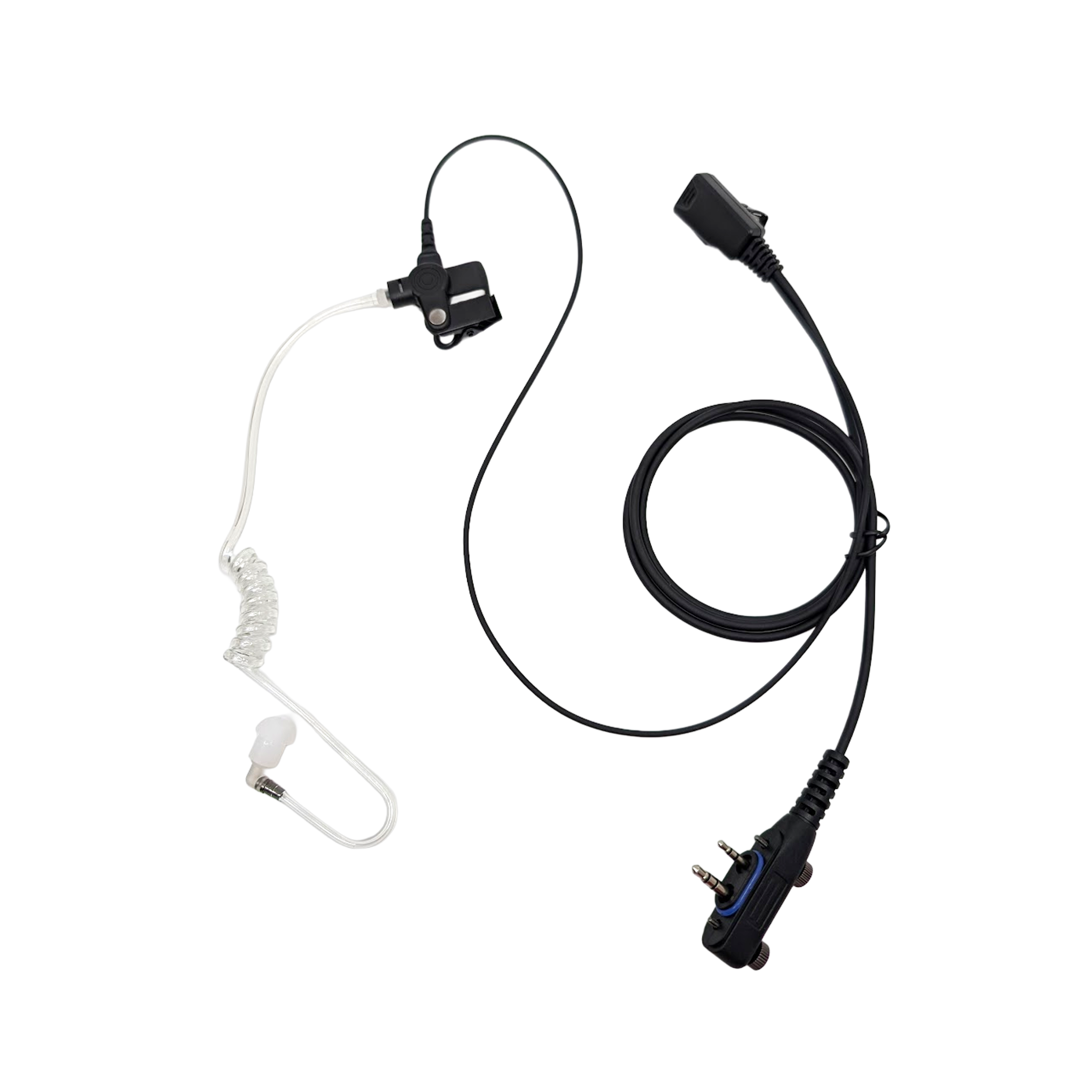 Atlantic Radio AT1W S3B ECO 1 Wire Acoustic Tube Earpiece - Clear Sound Surveillance Earpiece for Security, Law Enforcement & Undercover Operations