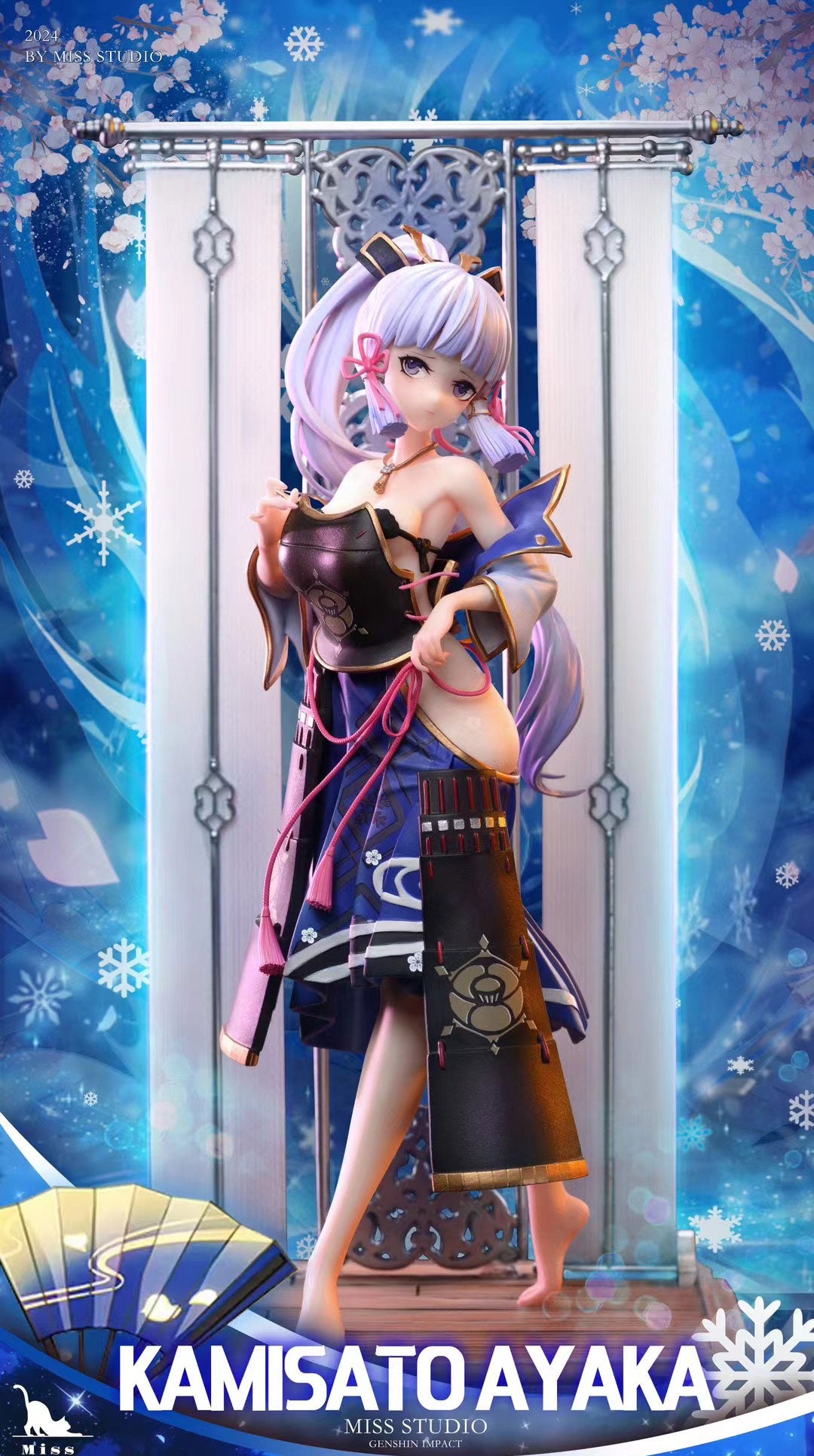 Genshin Impact Kamisato Ayaka Cosplay Costume - Miss Studio Official Licensed Outfit for Anime Conventions & Halloween Cosplay