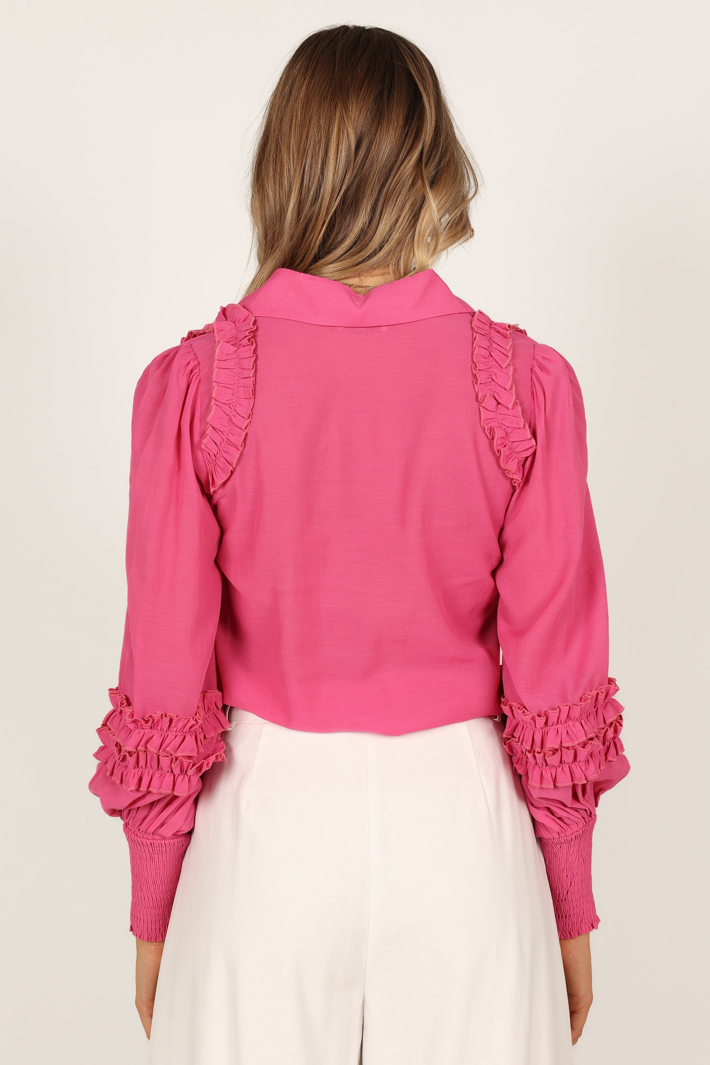 Bettina Shirt Fuchsia - Stylish Women's Blouse for Work & Casual Wear | Trendy Office & Everyday Outfit