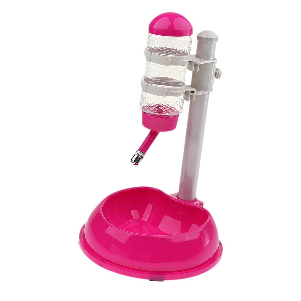 ATORSE® Automatic Pet Dog Water Dispenser with Food Bowl - Self-Lifting Design for Fresh Water - Perfect for Home, Office, or Travel Use