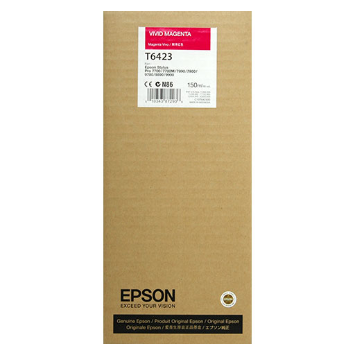 Epson Vivid Magenta Ultrachrome HDR Ink Cartridge 150ml (T642300) - High-Quality Printer Ink for Professional Photo Printing & Graphic Design