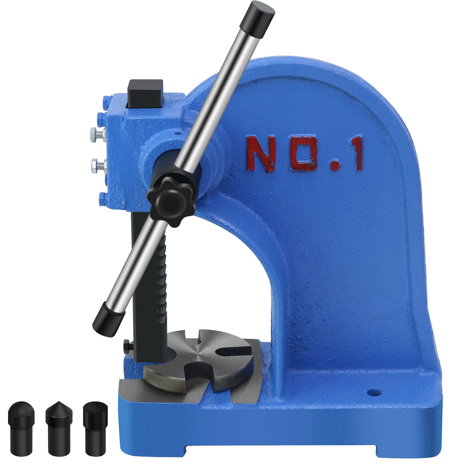 1 Ton Manual Arbor Press - Cast Iron Desktop Punch Press Machine with 5.5