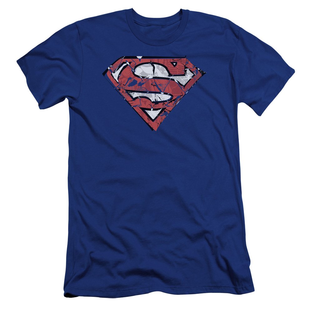 Superman Ripped and Shredded Graphic T-Shirt - Unisex Adult Cotton Canvas Tee for Men & Women | Casual Wear, Cosplay, Superhero Fan Gift
