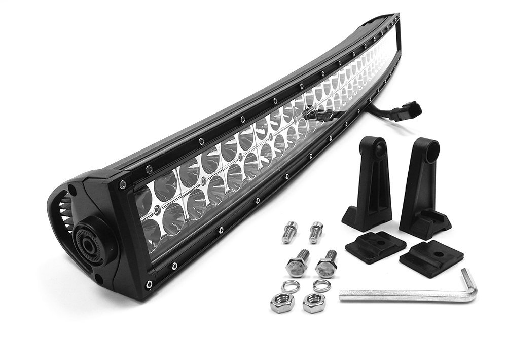 Southern Truck 74040 40-Inch 240W LED Light Bar - Curved Double Row, Combo Flood/Spot Beam with DT Harness 79900 (19,200 Lumens) - Chrome Series for Off-Road Trucks, ATVs & UTVs in Dark Conditions