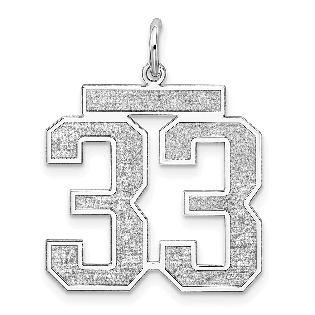 925 Sterling Silver Number 33 Charm Necklace - Laser Etched Pendant for Women, Elegant Fine Jewelry Gift for Her - Perfect for Birthdays, Anniversaries & Special Occasions