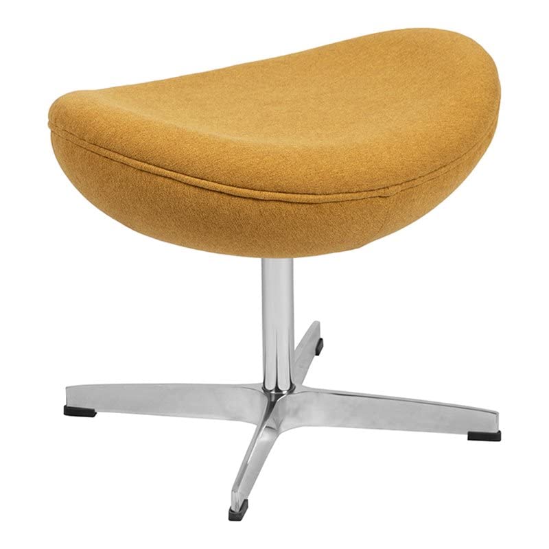 Flash Furniture Citron Fabric Saddle Wing Ottoman - Stylish Footrest & Extra Seating for Living Room, Bedroom or Office - Perfect Home Decor Accent