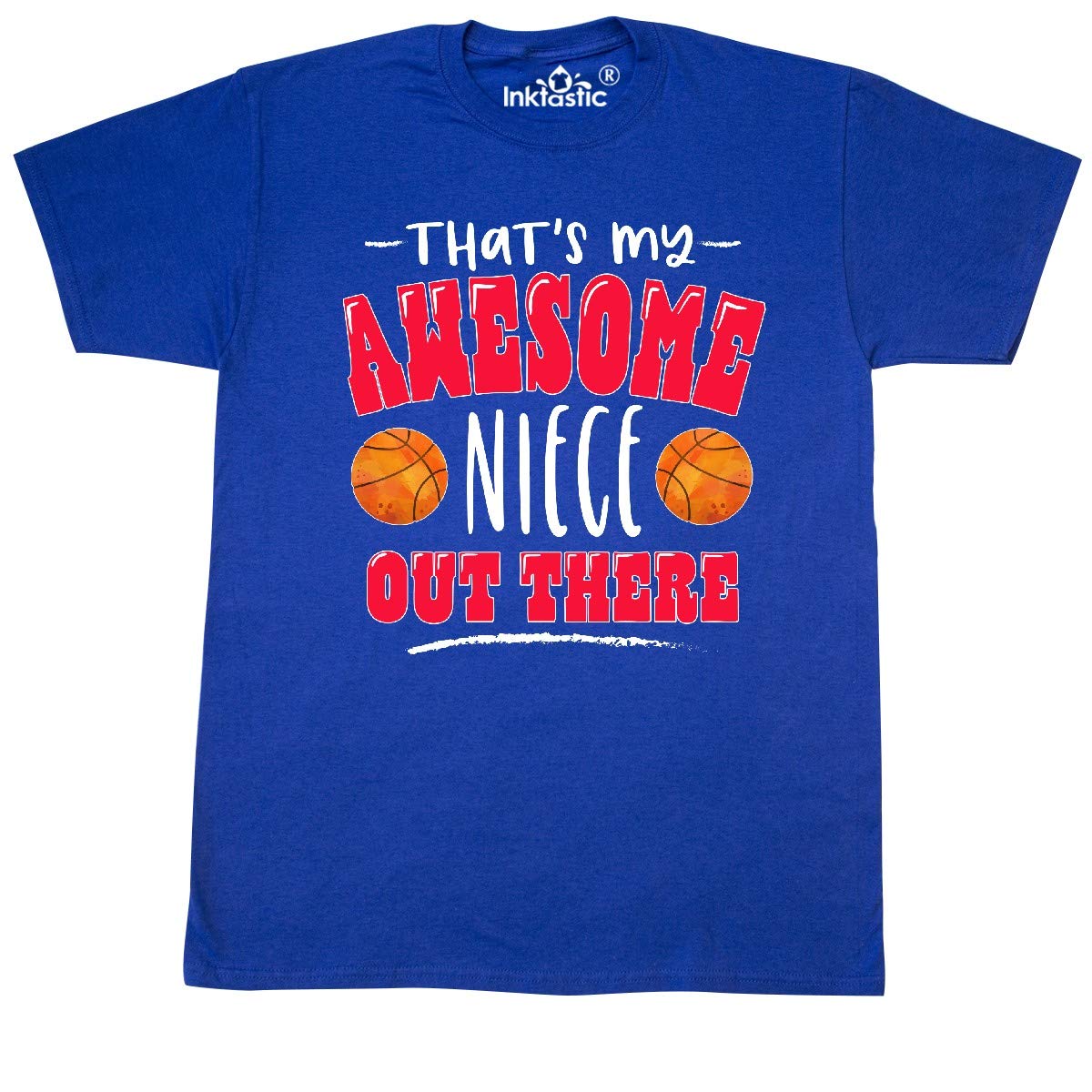 Inktastic 'That's My Awesome Niece' Basketball Design T-Shirt - Perfect Gift for Nieces Who Love Basketball & Sports