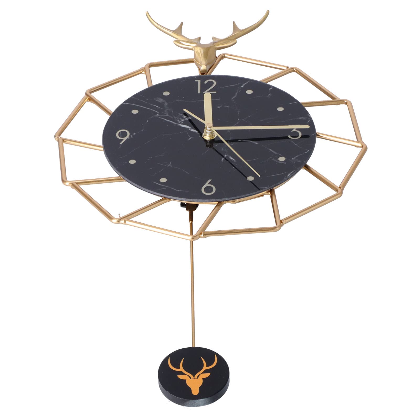 Stylish Deer Head Wall Clock - Modern Decorative Wall Clock for Kids Room, Bedroom, Living Room & Kindergarten - Perfect for Home, Office & Classroom Décor