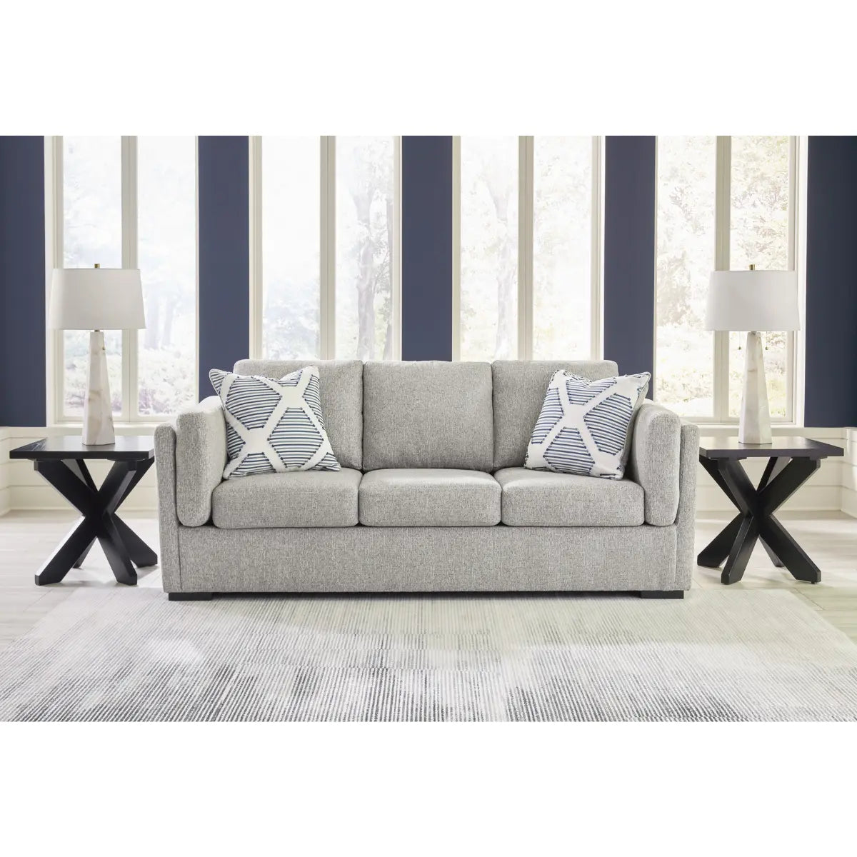 Evansley Modern Sofa in Pewter Gray - Comfortable Living Room Couch for Small Spaces, Apartments & Cozy Homes