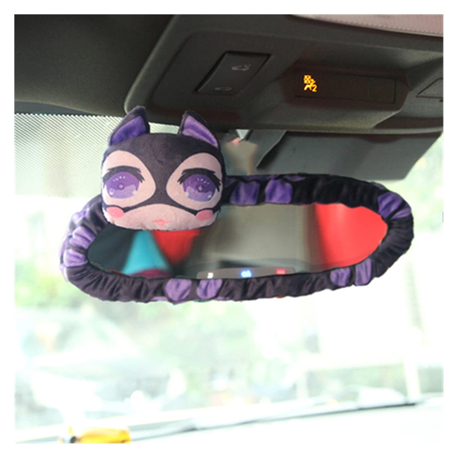 创意卡通汽车后视镜装饰套件 - 可爱车内装饰品 MD Car Decoration Mirror 后视镜保护罩 (颜色: C) - 提升驾驶乐趣与车内氛围