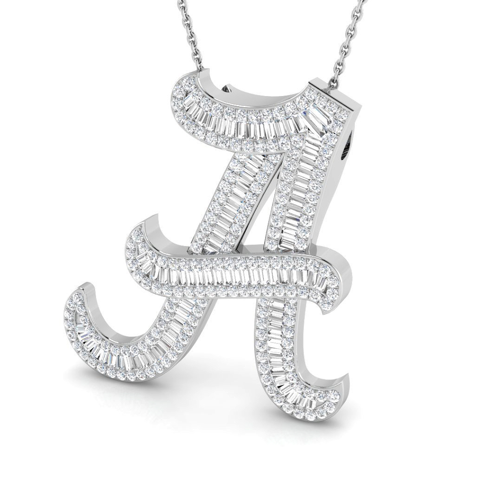 Elegant Arabesque A Initial Necklace - Personalized Monogram Jewelry for Women - Perfect for Gifts, Anniversaries, and Special Occasions