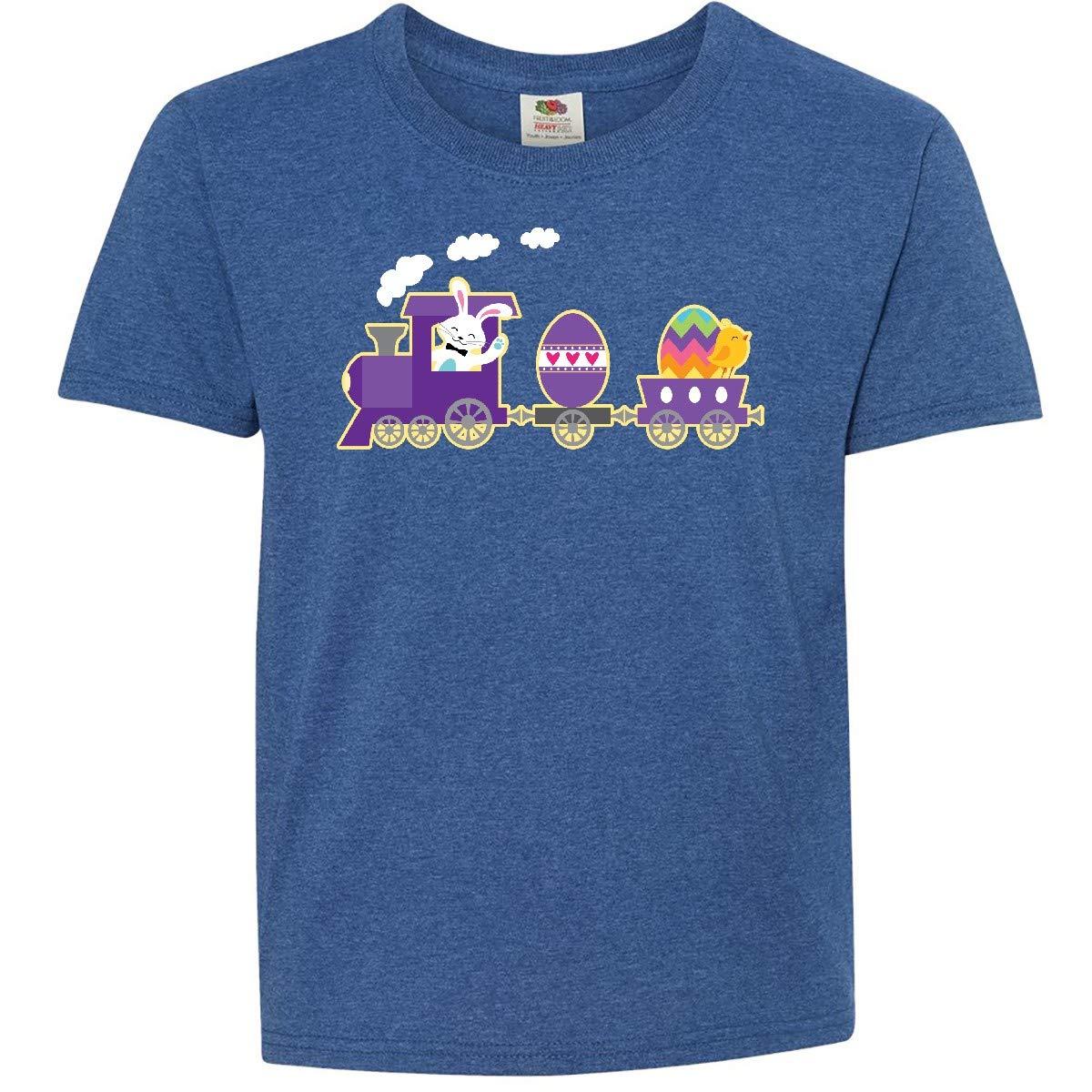 Inktastic Easter Bunny Rabbit Egg Train Youth T-Shirt - Cute Easter Graphic Tee for Kids & Teens - Perfect for Easter Celebrations, Egg Hunts & Spring Family Gatherings