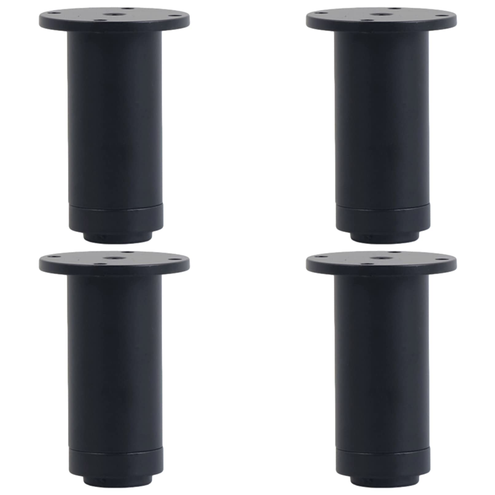 Adjustable Black Furniture Legs 8-30cm - 600KG Load Capacity - Round Sofa/Table/Cabinet Feet with Aluminum Alloy Base & Electroplating Finish - Perfect for Living Room, Bedroom, Office Furniture Upgrade