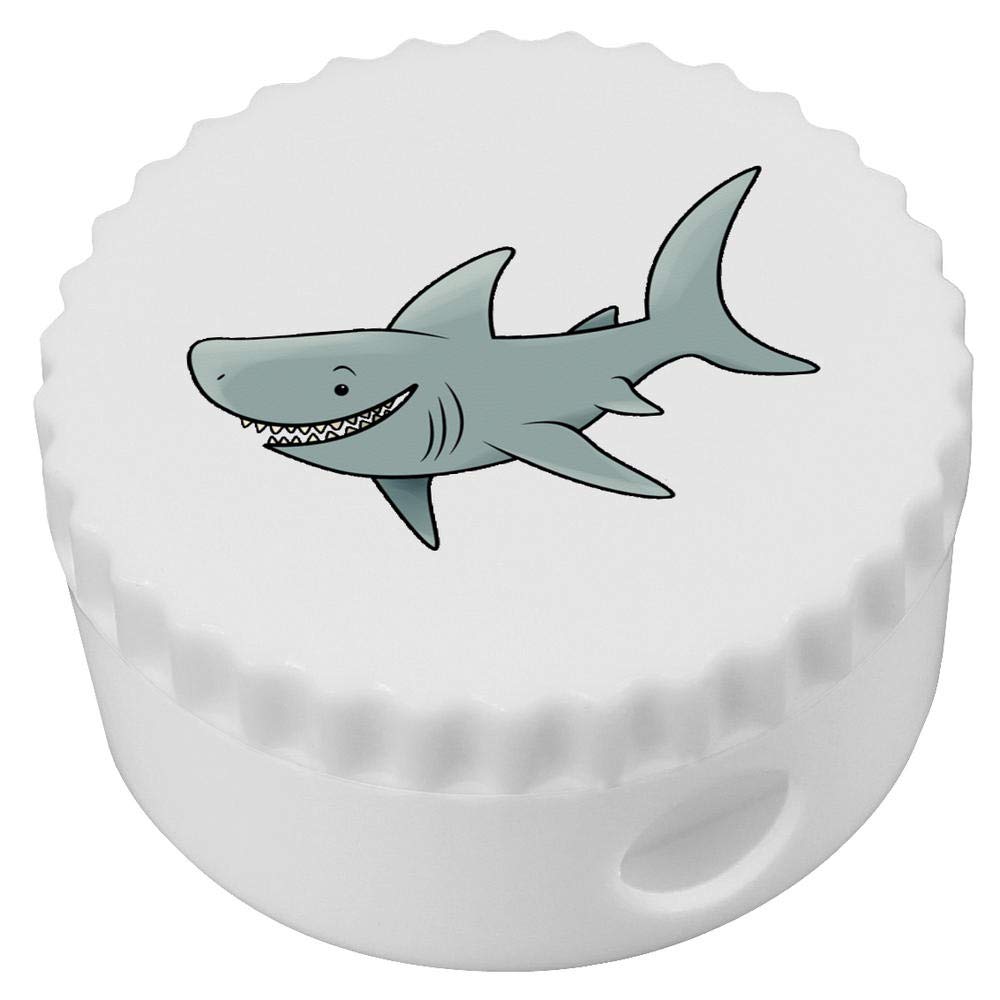 Azeeda 'Happy Shark' Compact Pencil Sharpener - Portable School & Office Supplies for Kids & Adults - Perfect for Classroom, Art Projects & Home Use (PS00020483)