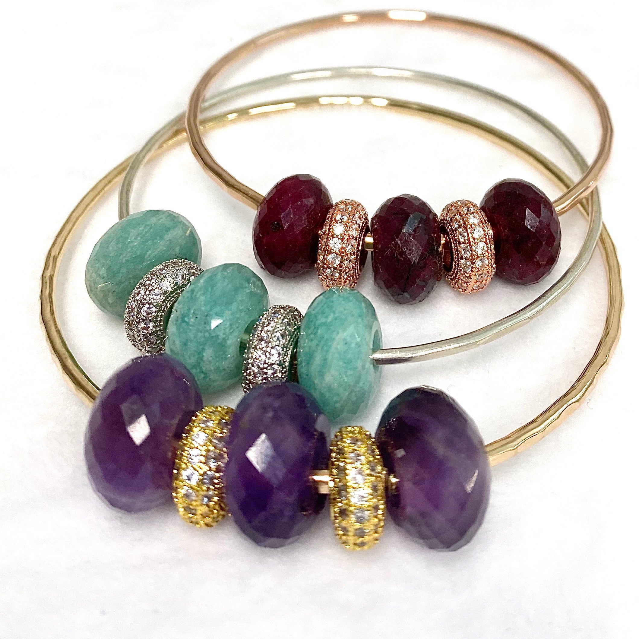 ANELI Gemstone Bangle Bracelet - Elegant Handmade Jewelry for Women, Perfect for Parties, Weddings & Everyday Wear