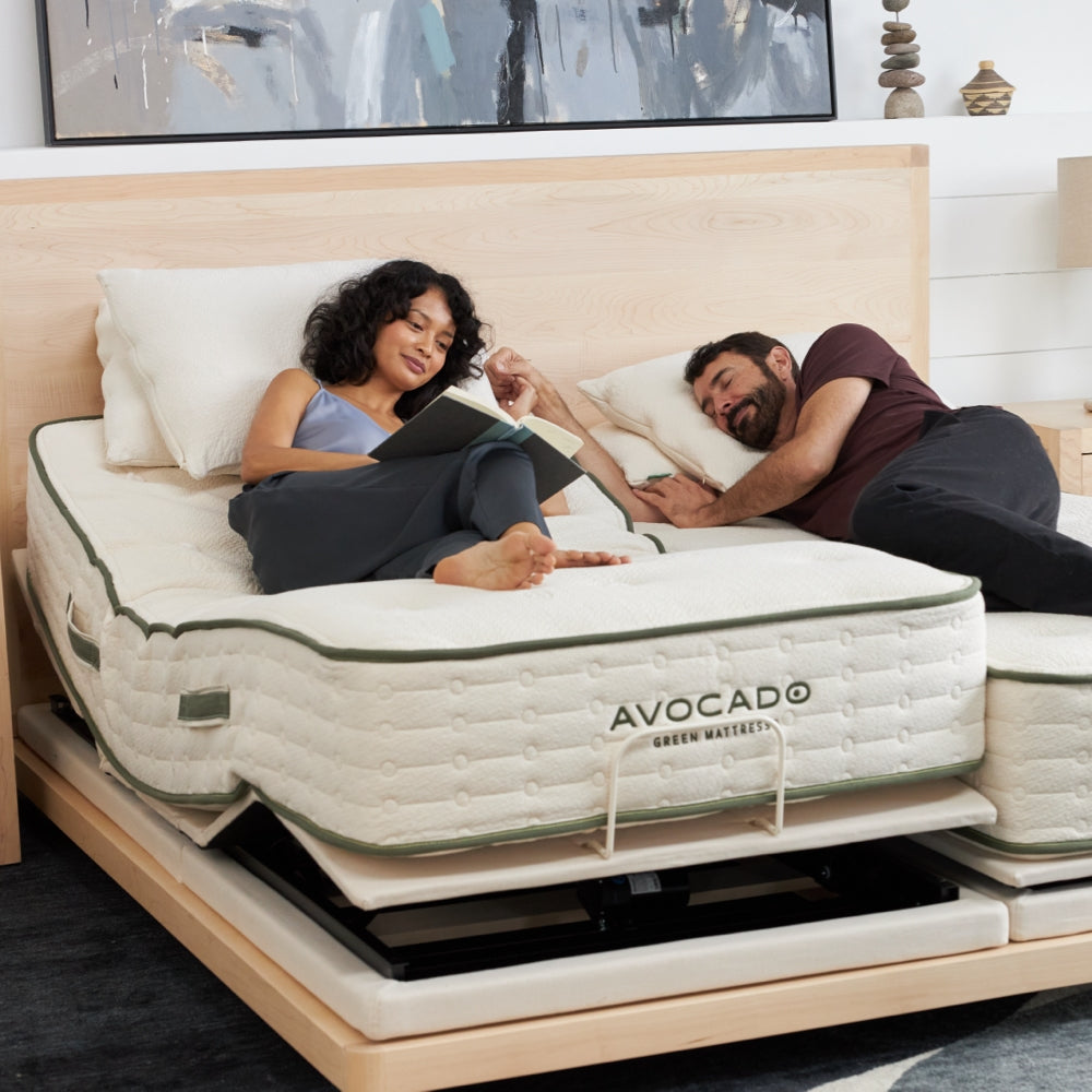 Eco Plus Adjustable Bed Base - Electric Ergonomic Adjustable Bed Frame with Remote Control for Back Pain Relief - Perfect for Home, Office, and Hospital Use