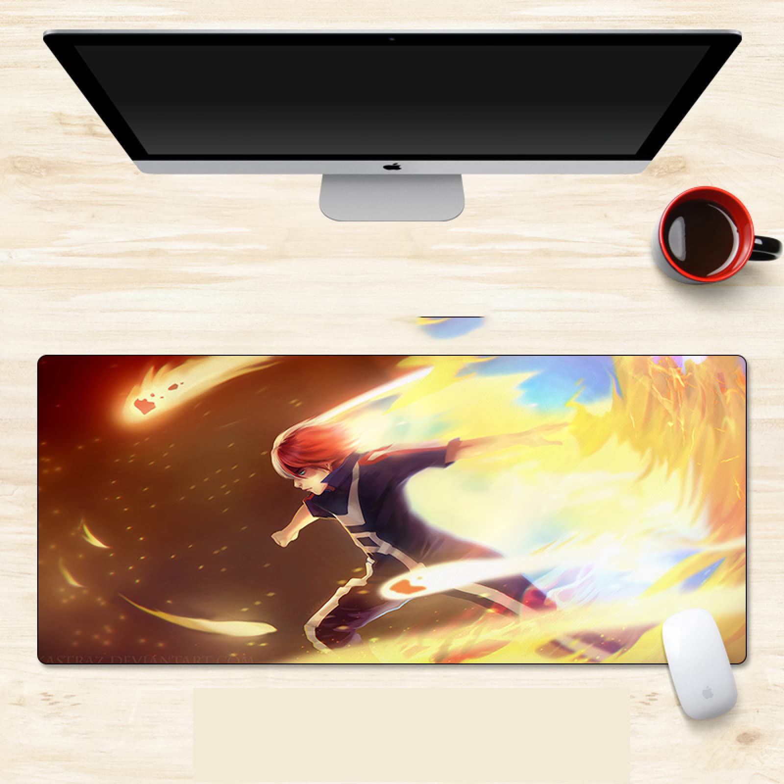 My Hero Academia Anime Gaming Mouse Pad - Extra Large Non-Slip Rubber Desk Mat (700x300x3mm) for PC, Laptop, Office & Gaming Setup | Perfect for Anime Fans, Gamers & Workstations