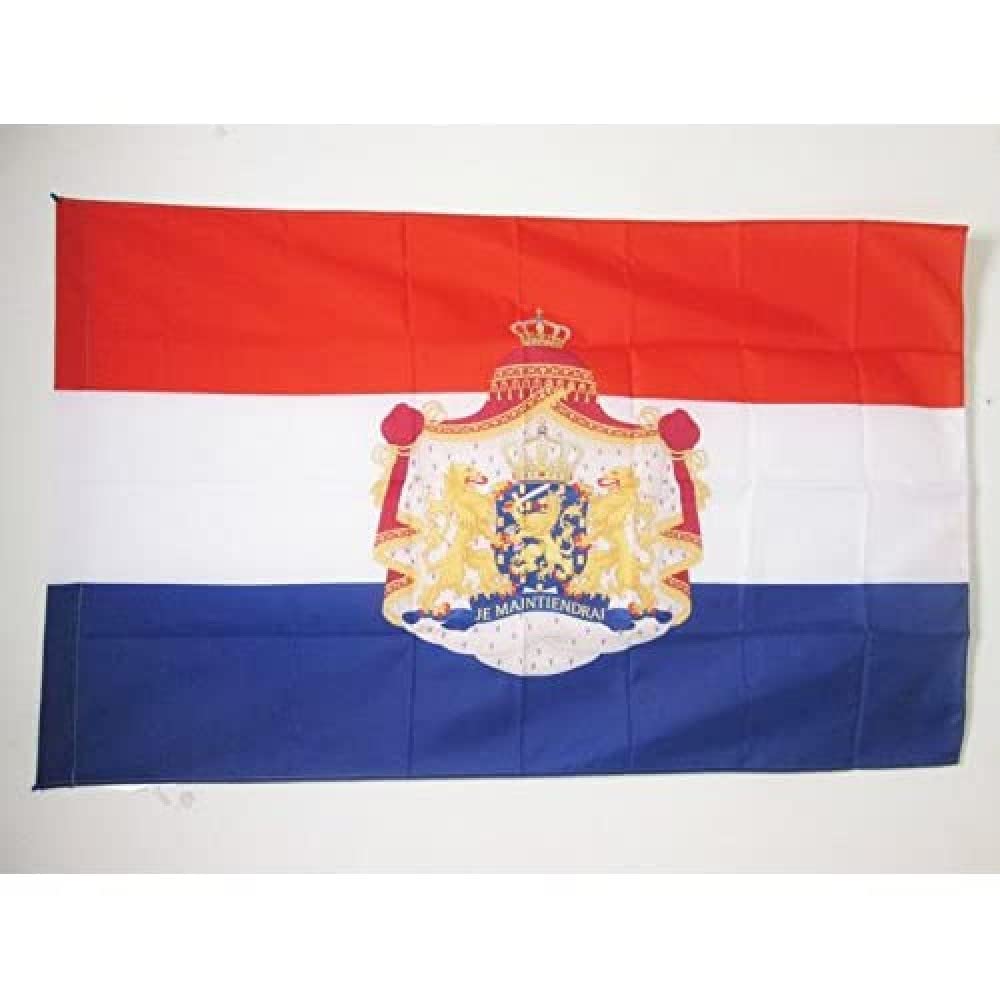 Dutch Flag 3x5 ft with Pole Sleeve - Netherlands Banner 90x150cm for Outdoor & Indoor Use