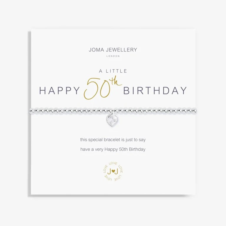 Joma Jewellery Bracelet - A Little Happy 50th Birthday Gift for Women | Elegant Birthday Present for Mom, Wife, Sister | Perfect for Anniversaries & Special Occasions