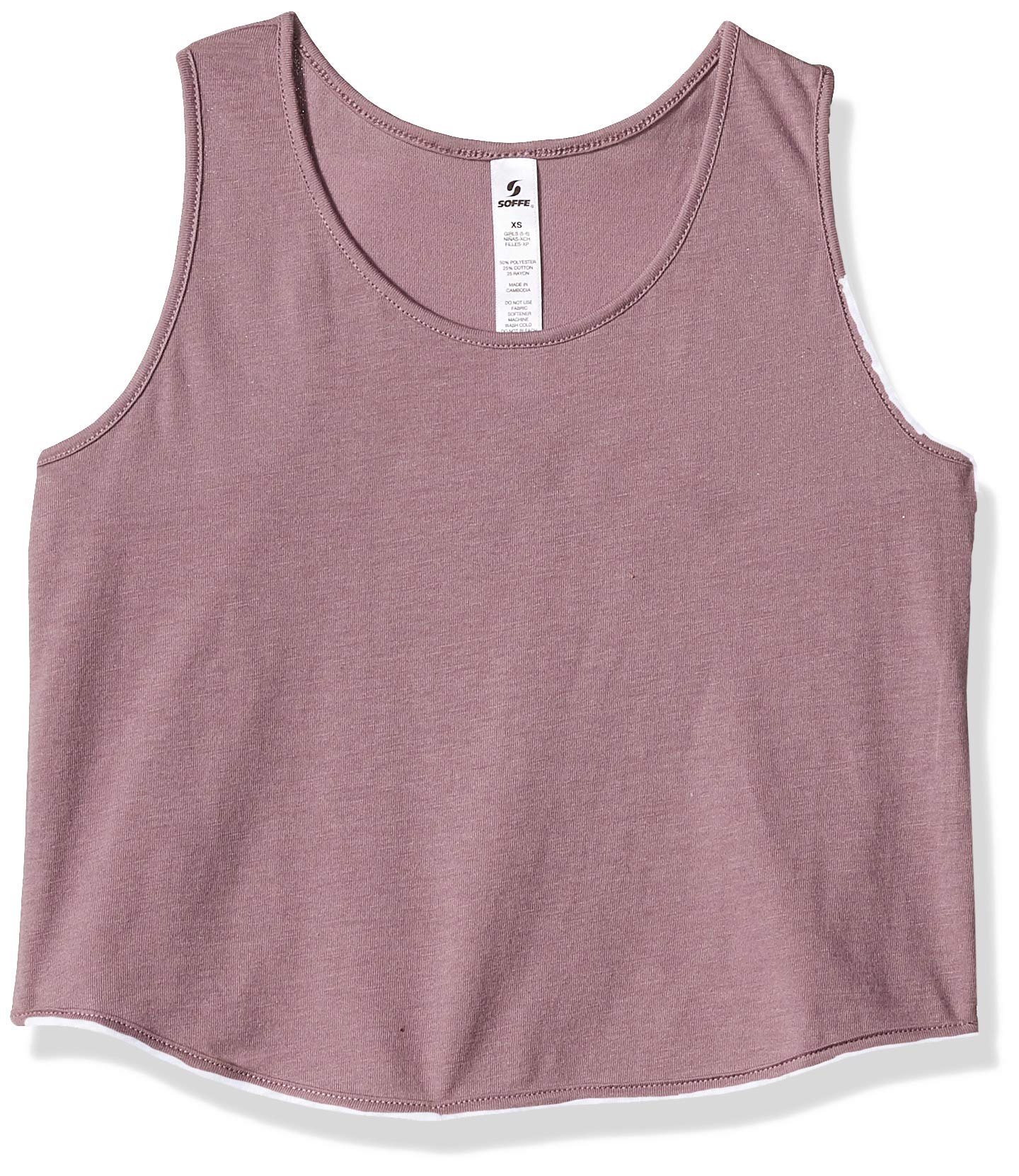 Soffe Girls' Dance Crop Tank - Comfortable & Stylish for Dance Practice, Cheerleading & Gym Workouts