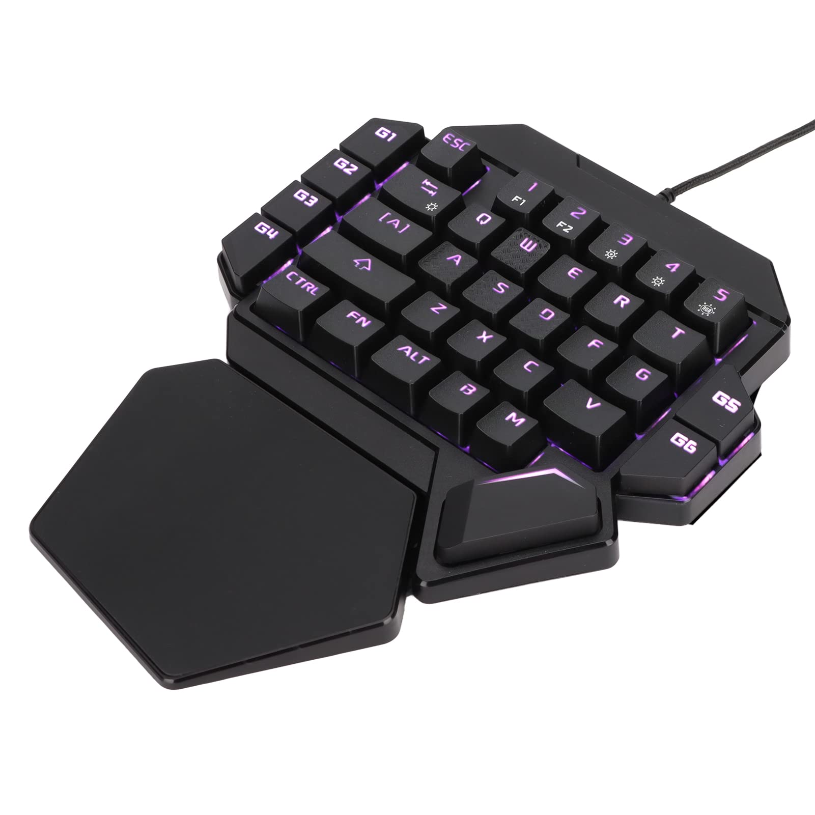CICIGLOW One-Handed Mechanical Gaming Keyboard - 35 Keys RGB Backlit, 6 Programmable Macro Keys, Ergonomic Left-Handed Design - Perfect for FPS, MOBA & Battle Royale Games on PC/PS5/Xbox