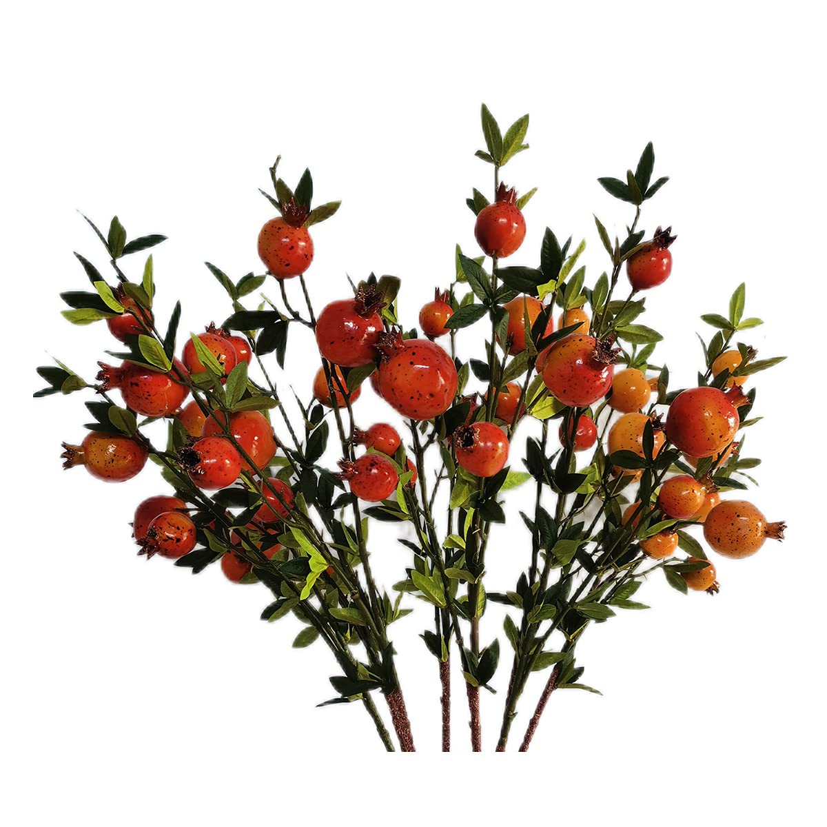 Artificial Pomegranate Flowers with Vase - Elegant Home Decor for Romantic & Wedding Decorations | Perfect for Table Centerpieces, Living Room & Bedroom Decor