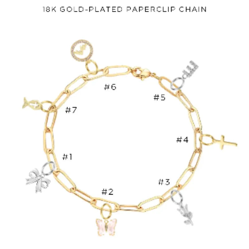 Elegant Charm Bracelet with Assorted Charms - Perfect for Gifts, Parties & Everyday Wear | $46.00